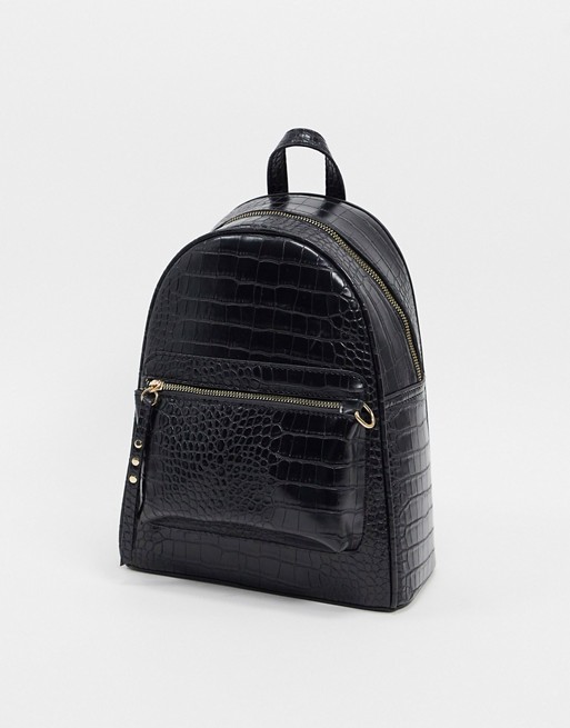 New Look backpack in black croc | ASOS