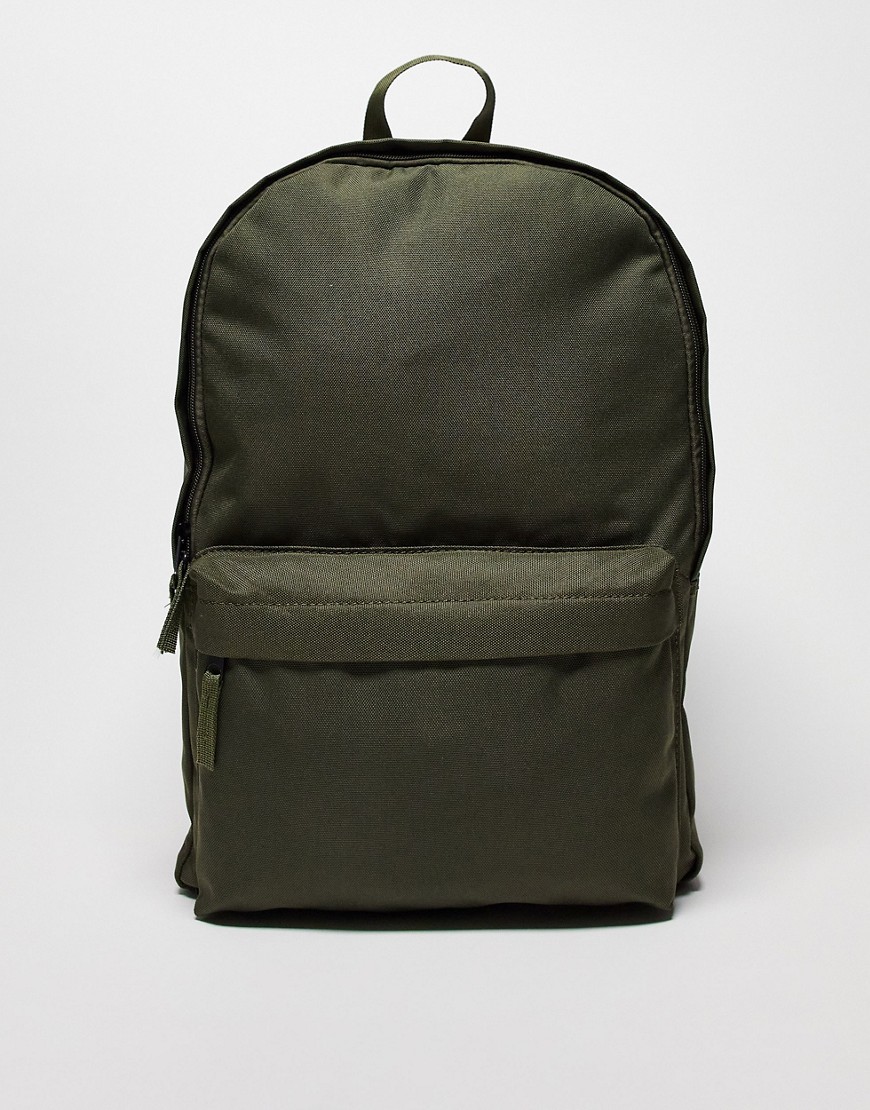 New Look Backpack In Dark Khaki-Green