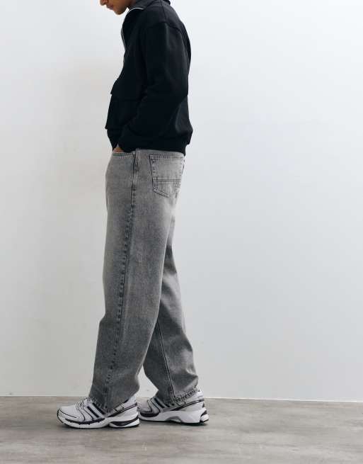 New Look baggy fit jeans i grå, 2 af 5