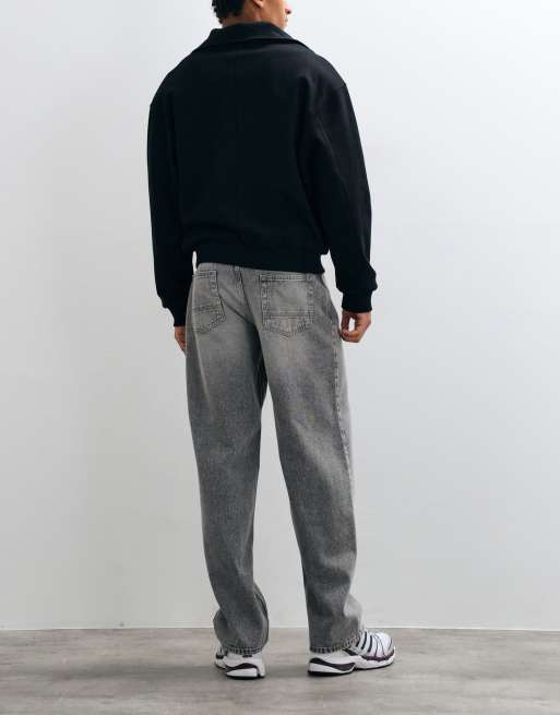 New Look baggy fit jeans in grijs, 3 van 5