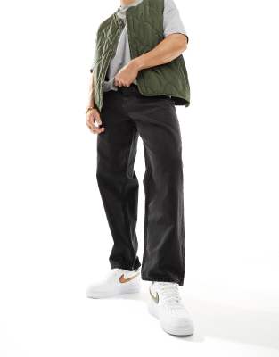 New Look baggy jean in washed black - ASOS Price Checker