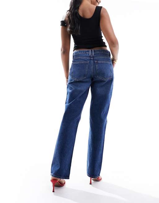 New Look baggy straight leg jeans in blue