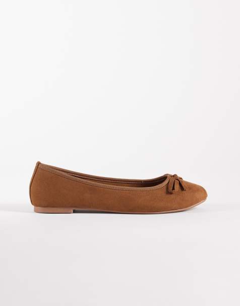 New Look – Ballerinas aus Wildlederimitat in Hellbraun - view 1