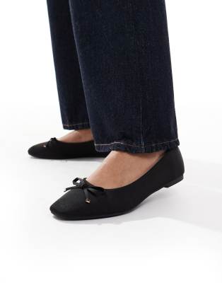 New Look - Ballerinas in Schwarz mit Schleife