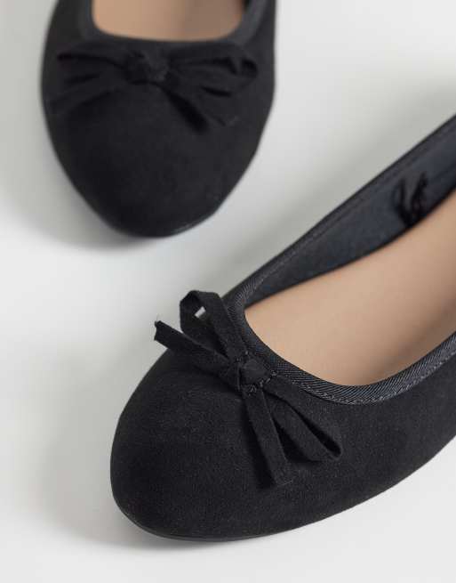 New Look - Ballerina's van imitatiesuède in zwart, 3 van 4