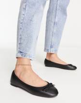 ASOS DESIGN - Lakeside - Ballerine a pantofola a pianta larga nere