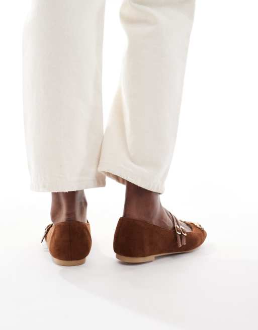 New Look - Ballerine color cuoio con morsetto, 3 di 4