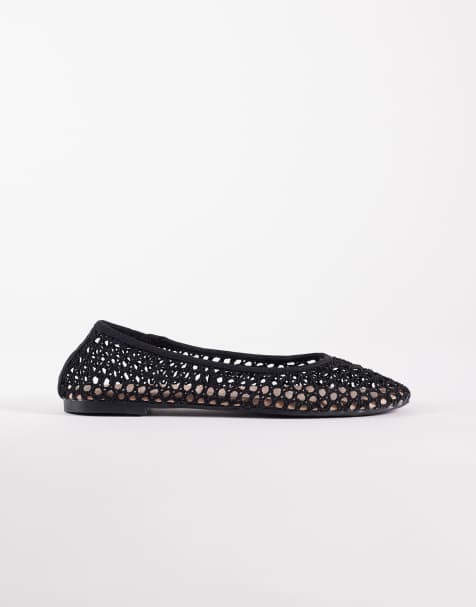 New Look - Ballerine in rete nere - view 1