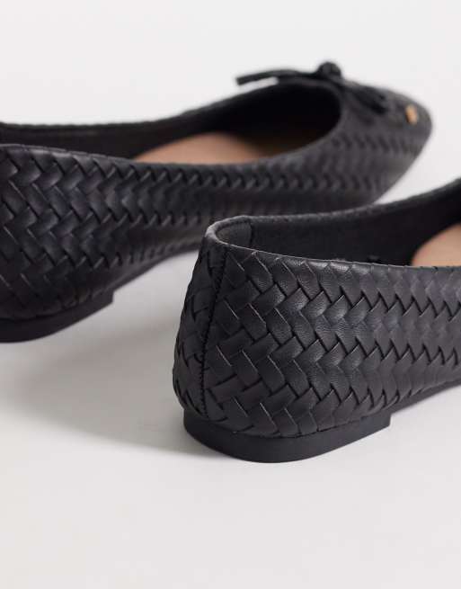 New Look - Ballerine nere intrecciate in pelle sintetica, 3 di 4