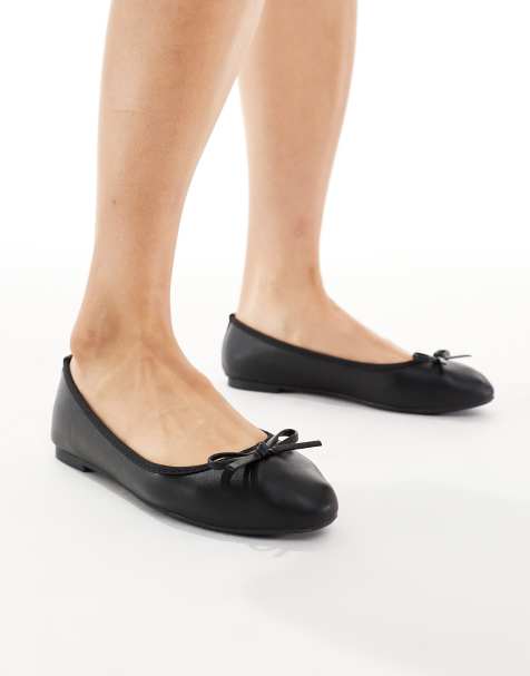 New Look - Ballerines plates en similicuir - Noir - view 1