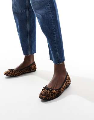 New Look New Look ballet flat in leopard print-Multi