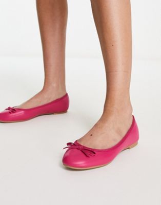 New Look ballet shoes in bright pink
