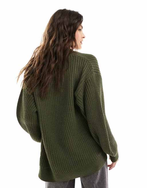 New look khaki on sale cardigan