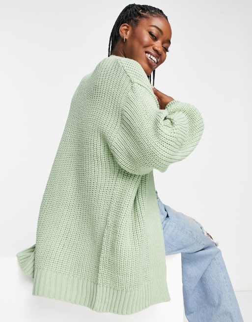 Oversized Balloon Sleeve Cardigan