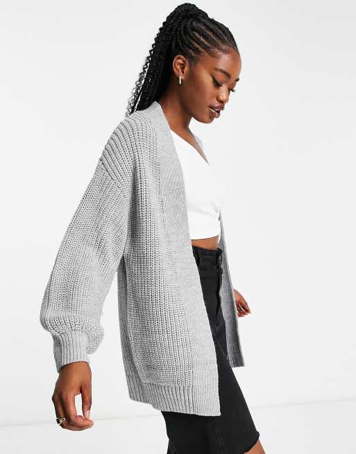 Asos long grey outlet cardigan