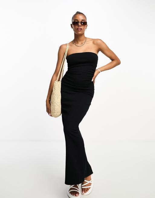 Black maxi store dress new look