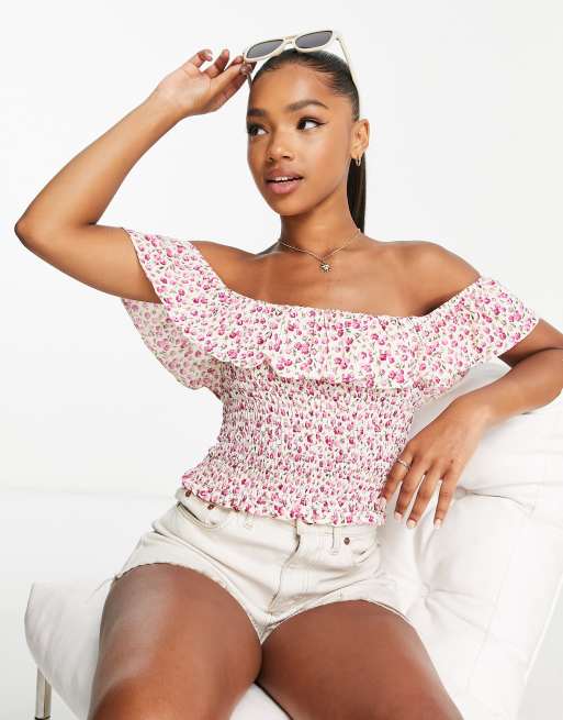 New look white hotsell off the shoulder top