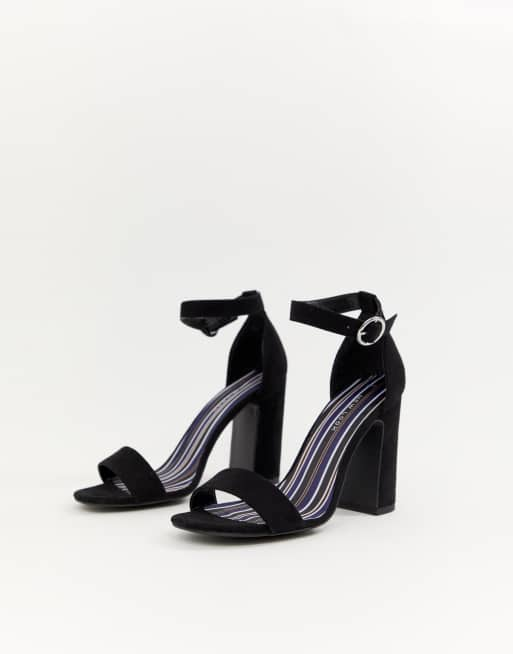 New look barely there block hot sale heeled sandal