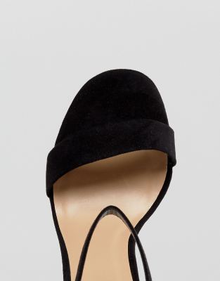 new look real suede barely there block heeled sandal
