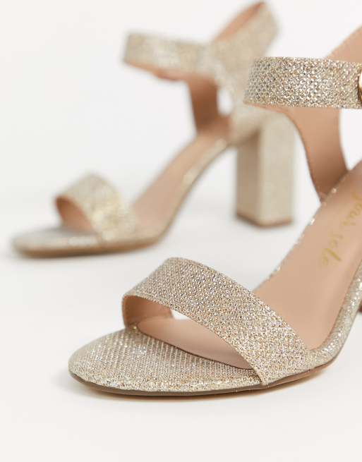 New look gold discount sandals