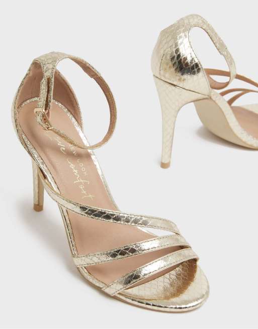 New look outlet gold strappy sandals