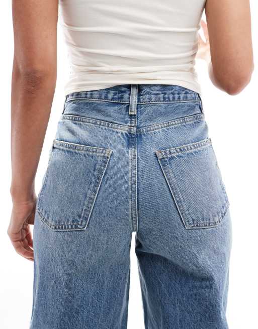 New Look barrel jean in mid blue, 5 of 5