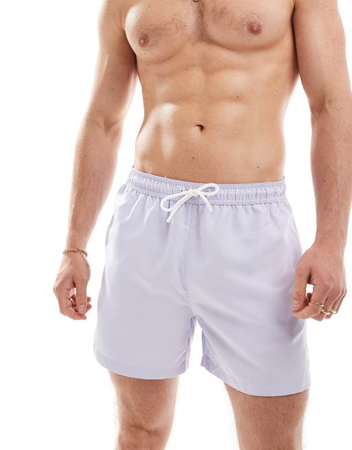 New Look - Basic halflange zwemshort in lila