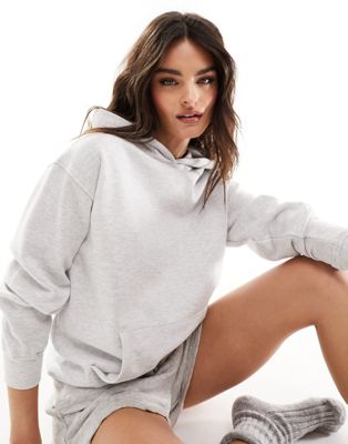 New Look basic hoodie in light grey