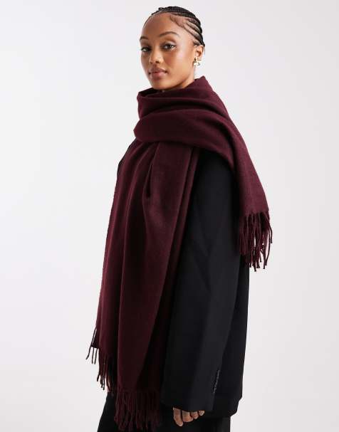 New Look basic scarf in dark burgundy - view 1