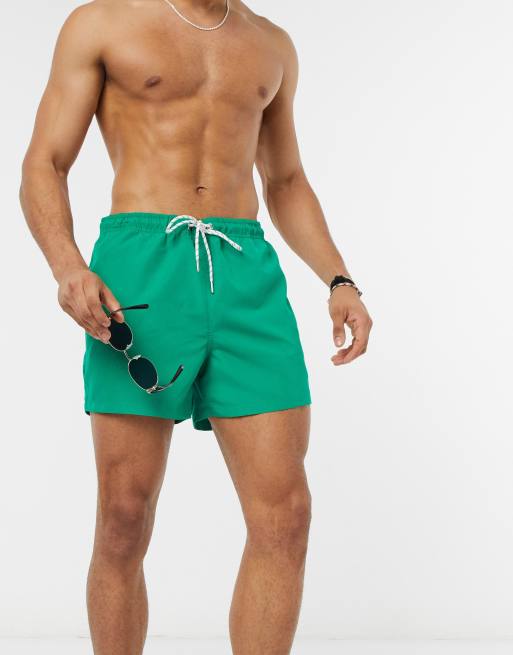 New Look basic swim shorts in bright green ASOS