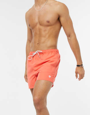 bright orange swim shorts