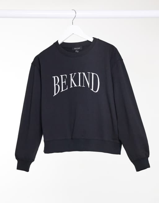 Black slogan online sweatshirt