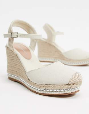 white wedge sandals new look