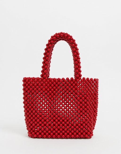 Red beaded purse new arrivals