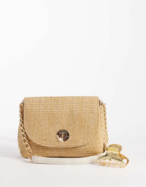 New Look - Beige crossbody-taske i flet, 4 af 4