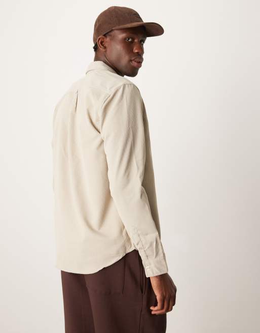 New Look - Beige fløjlsskjorte, 4 af 4