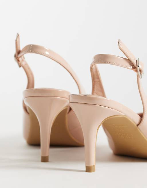 New Look – Beige klackskor med hälrem, 4 av 4