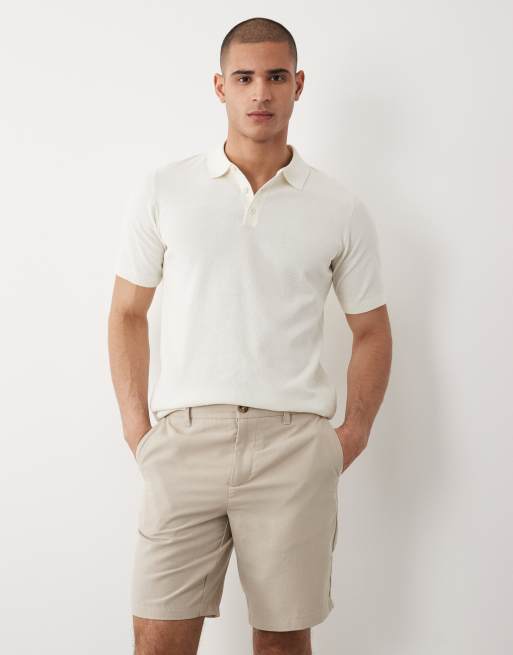 New Look - Beige shorts med hørlook, 2 af 5