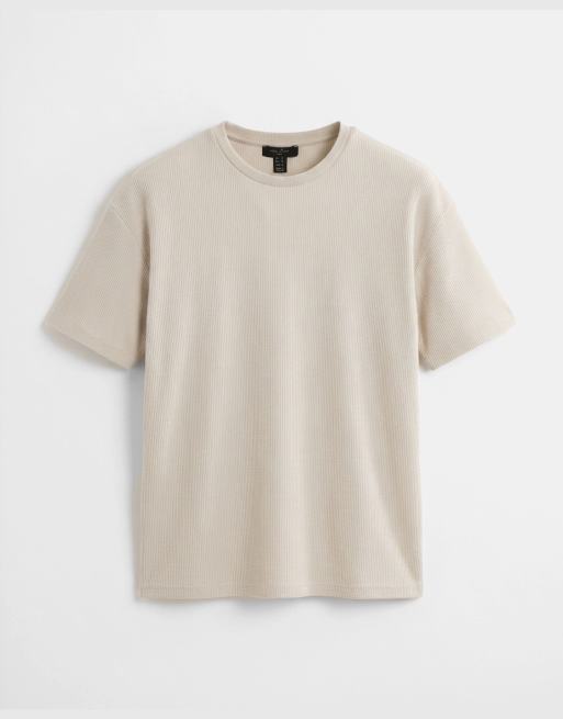 New Look - Beige T-shirt med vaffeltekstur - Del af sæt, 6 af 7