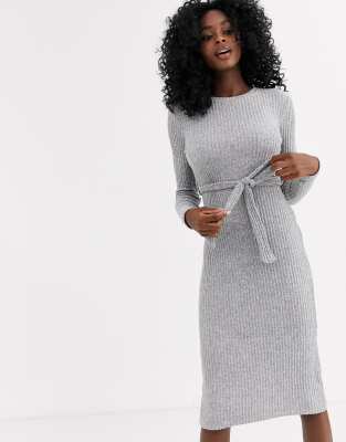 gray knit dress