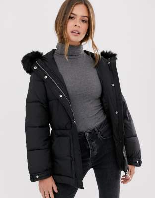 new look long puffer coat