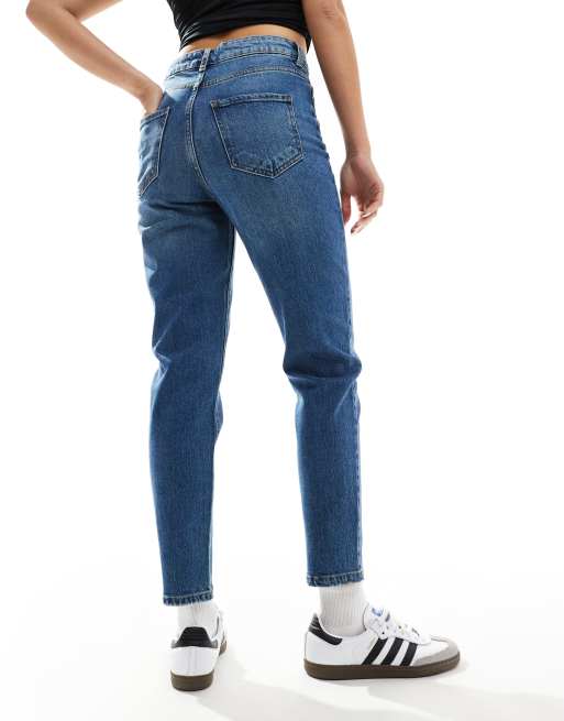 New Look - Beverley - Mom jeans blu, 3 di 5