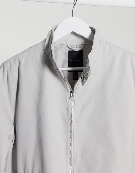 New Look – Biała koszulka polo ze wzorem w kratę FSOP