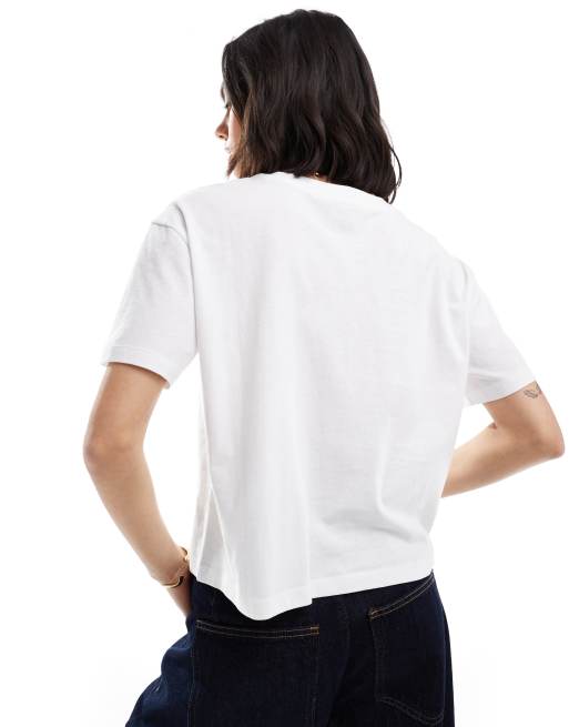 New Look – Biały T-shirt o pudełkowym kroju, 4 z 4
