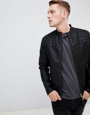 New Look biker jacket in black | ASOS