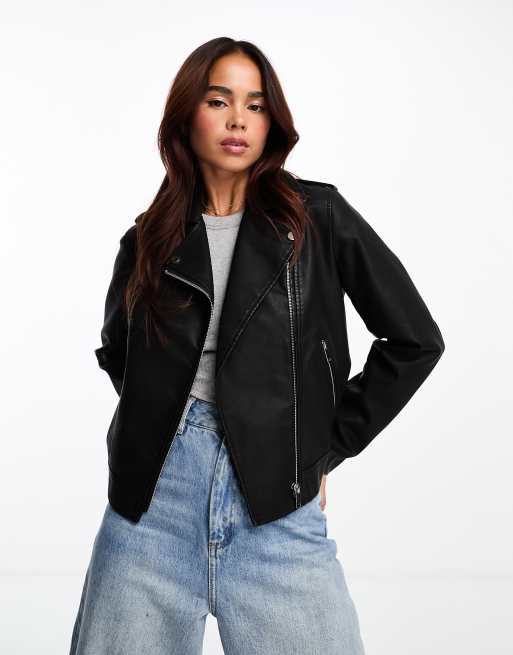 New Look biker jacket in black