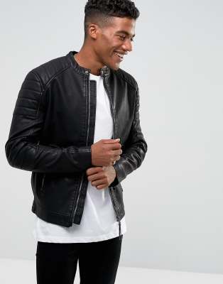 New Look Biker Jacket In Black | ASOS