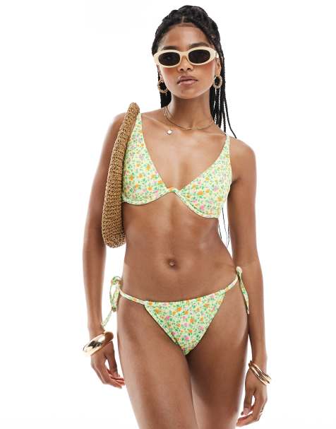 New Look - Bikini à petites fleurs - Jaune - view 1