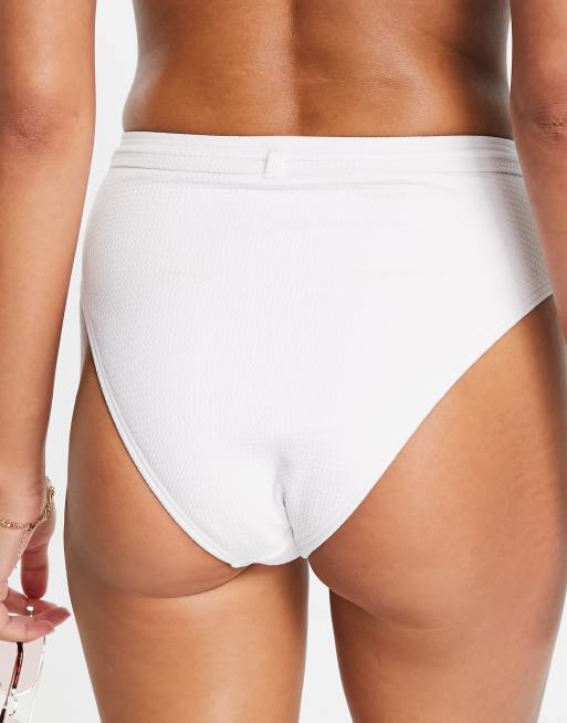 New Look - Bikinibroekje met textuur in wit, 2 van 4