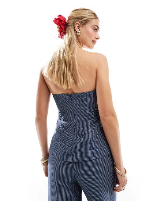 New Look - Blå bandeau-habitvest med striber - Del af sæt, 3 af 4